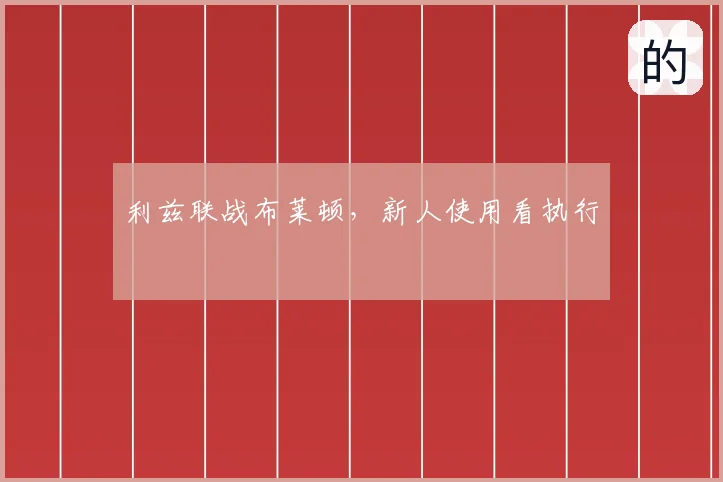 利兹联战布莱顿，新人使用看执行